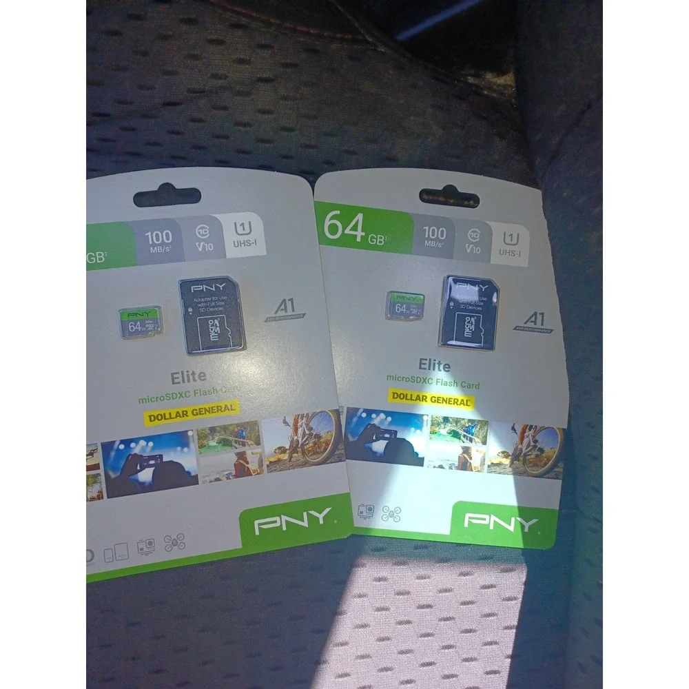 2PNY 64GB Elite Class 10 U1 microSDXC Flash Memory Card - 100MB/s, Class 10, U1,